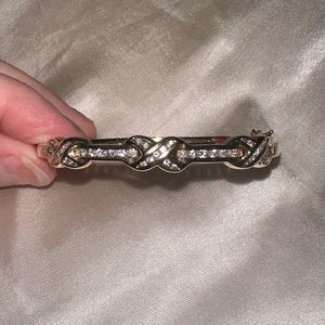 Vintage 10kt gold and genuine diamond bracelet